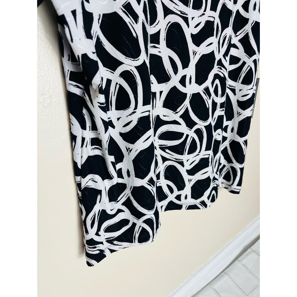 NWT JM Collection brushed links printed blouse size 0x - Picture 3 of 7